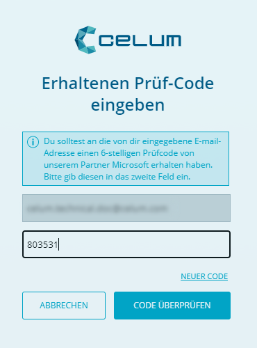CELUM Cloud Account window for adding new users